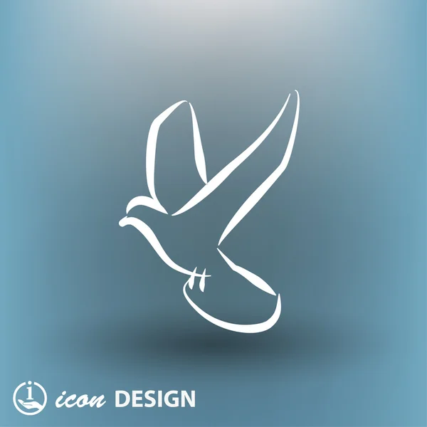Pictograph van vogel concept pictogram — Stockvector