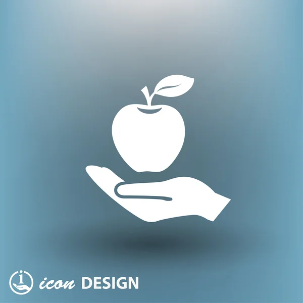รูปภาพของไอคอนแนวคิดของแอปเปิ้ล — ภาพเวกเตอร์สต็อก