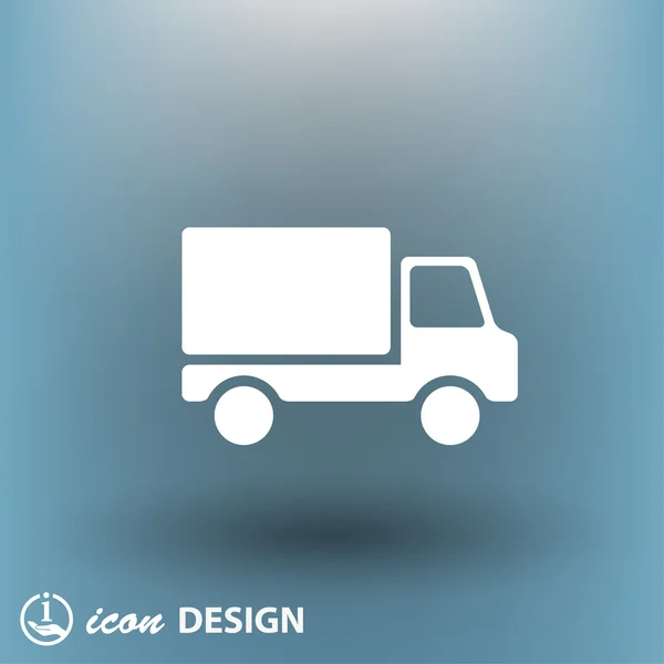 Pictograph van truck concept pictogram — Stockvector