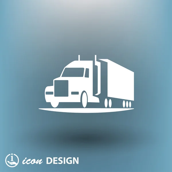 Pictograph van truck concept pictogram — Stockvector