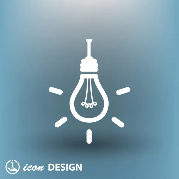 Pictograph of light bulb concept icon — Stock Vector