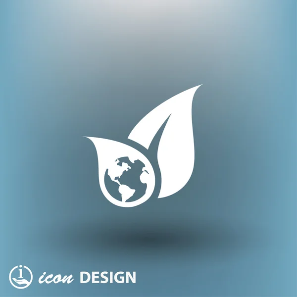 Ikona ikony koncept eco — Stockový vektor