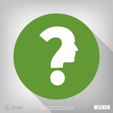 Soru işareti ve adam ikon resim