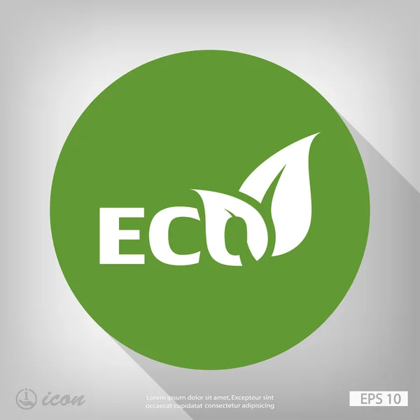 Pictografía del icono del concepto ecológico — Vector de stock