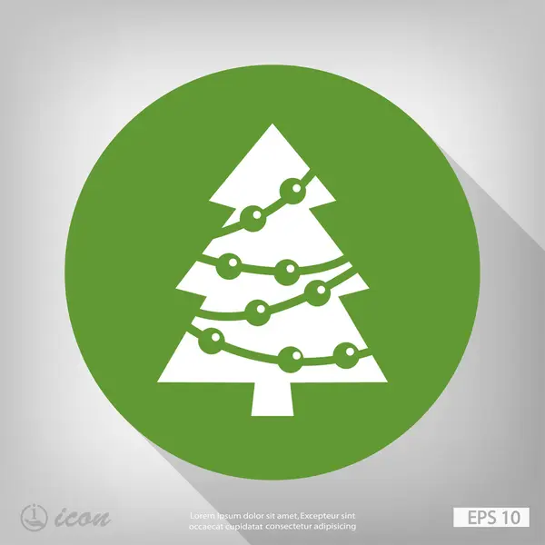 Pictograph of christmas tree concept icon — Stock Vector