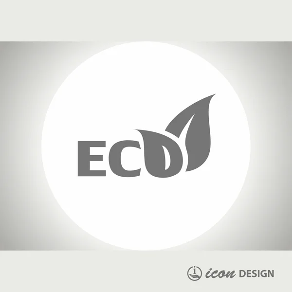 Pictograph of eco concept icon — Stock Vector