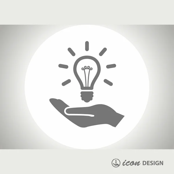 Pictograph of light bulb concept icon — Stock Vector