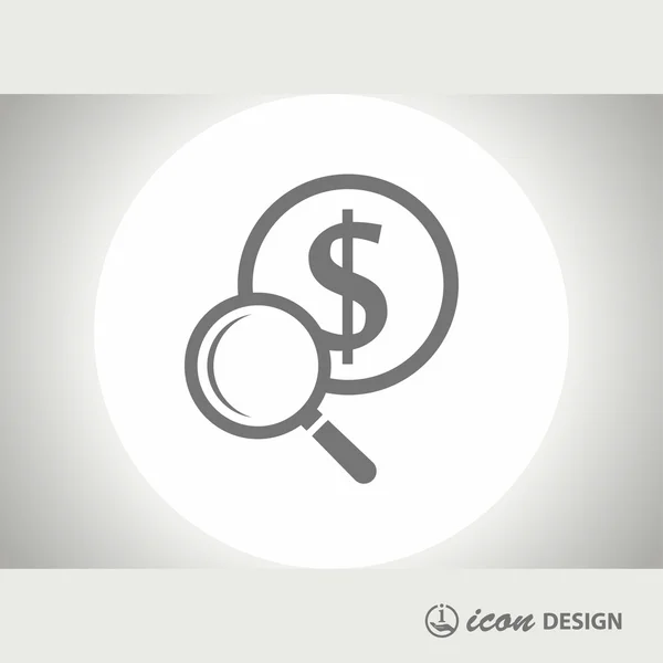 Pictografía del icono del concepto de dinero — Vector de stock