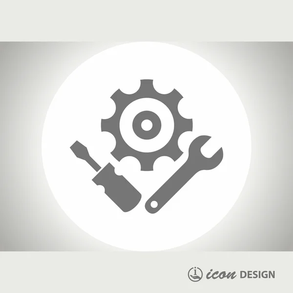 Pictograph of gear concept icon — Stock Vector