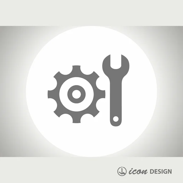 Pictograph of gear concept icon — Stock Vector