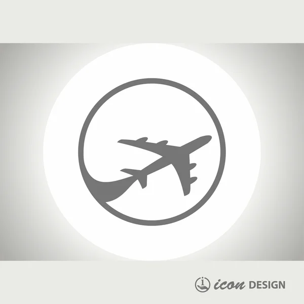 Pictograph van vliegtuig concept pictogram — Stockvector