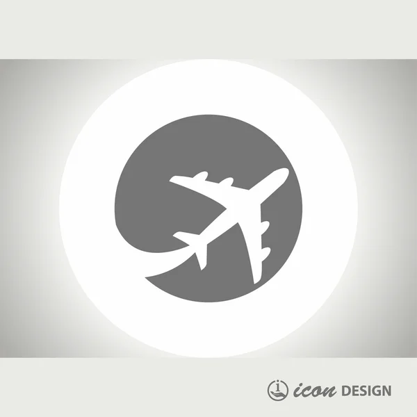 Pictogramme de l'icône conceptuelle de l'avion — Image vectorielle