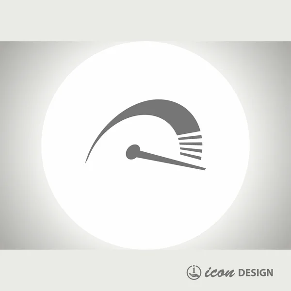 Pictogramme de l'icône conceptuelle du compteur de vitesse — Image vectorielle