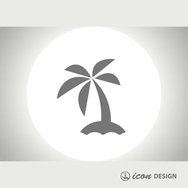 Pictograph van eiland concept pictogram — Stockvector