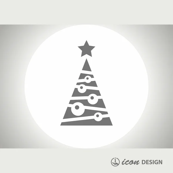 Pictografía del icono del concepto del árbol de navidad — Vector de stock