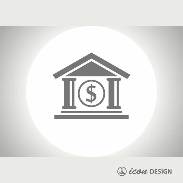 Pictograph van bank concept pictogram — Stockvector