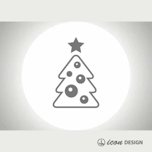 Pictogramme de l'icône conceptuelle de l'arbre de Noël — Image vectorielle