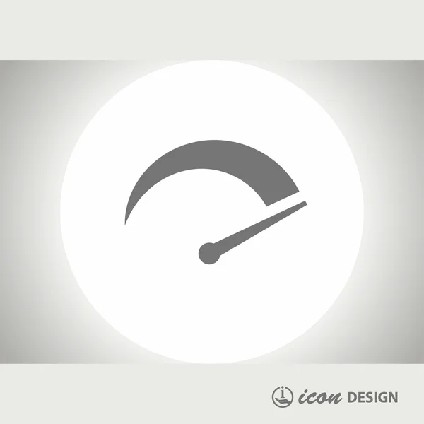 Pictograph ikon konsep speedometer - Stok Vektor