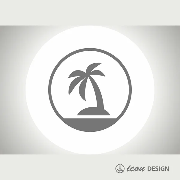Pictogramme de l'icône concept de l'île — Image vectorielle