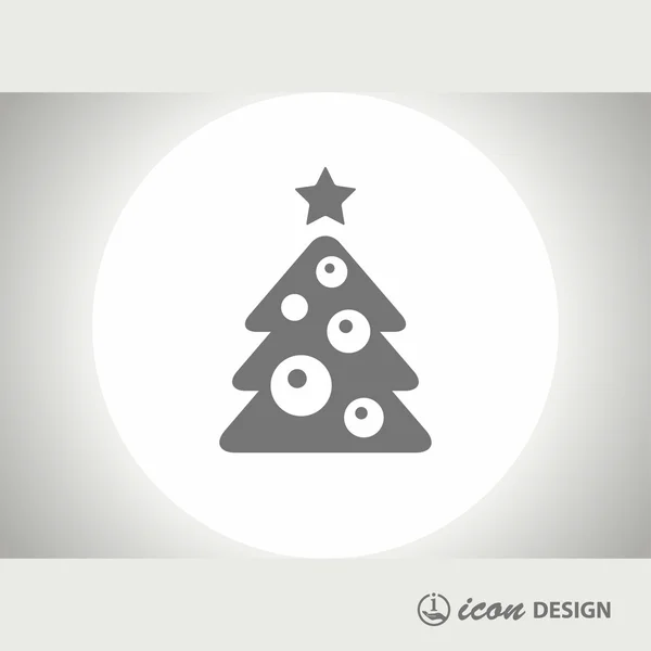 Pictograph of christmas tree concept icon — Stock Vector