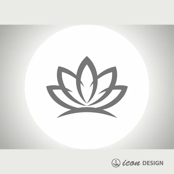 Pictograph of lotus concept icon — Stock Vector