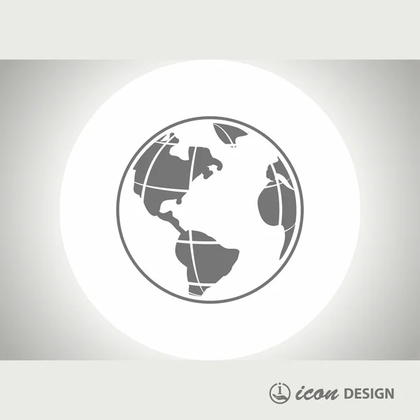 Pictograma do ícone conceito globo — Vetor de Stock