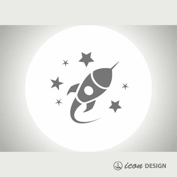 Pictograph of Rocket concept icon — Stock Vector