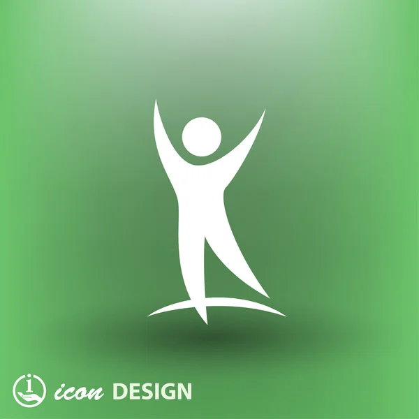 Ikona ikony koncept úspěchu lidí — Stockový vektor