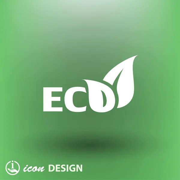 Pictografía del icono del concepto ecológico — Vector de stock