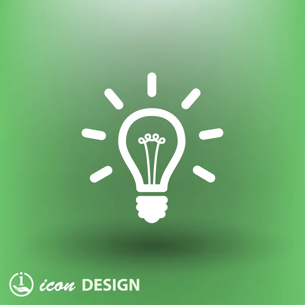 Pictograph av glödlampa konceptet ikonen — Stock vektor