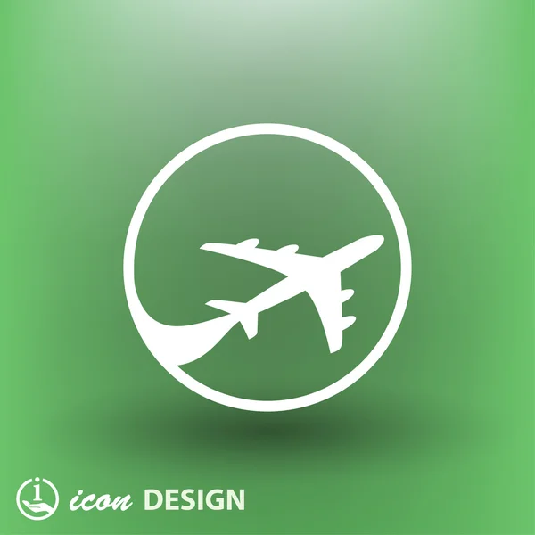 Pictograph av flygplan konceptet ikonen — Stock vektor