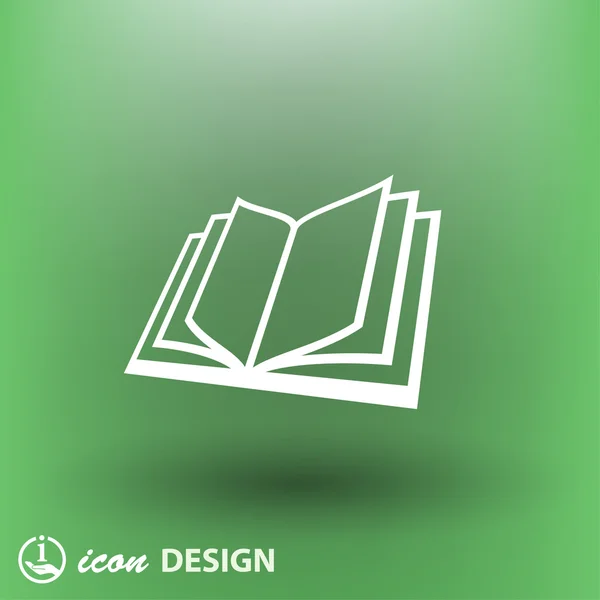 Pictograph van boekpictogram concept — Stockvector