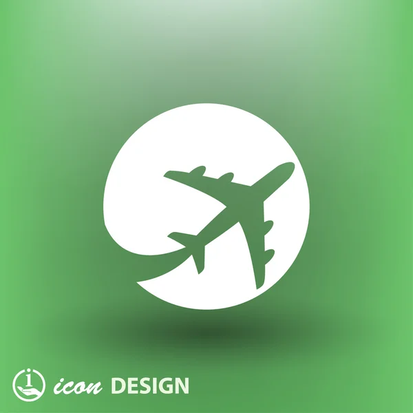 Pictografía del icono del concepto de avión — Vector de stock