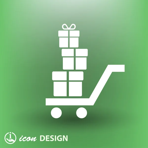 Pictograph van geschenk concept pictogram — Stockvector