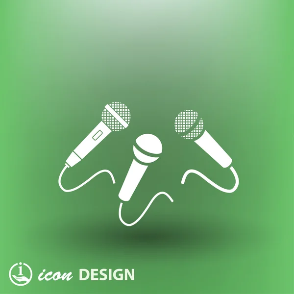 Pictograph mikrofon koncepció ikon — Stock Vector