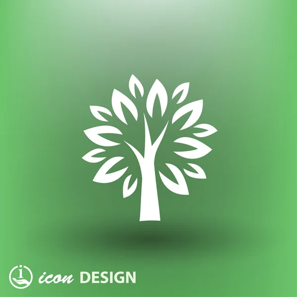 Pictografía del icono del concepto de árbol — Vector de stock