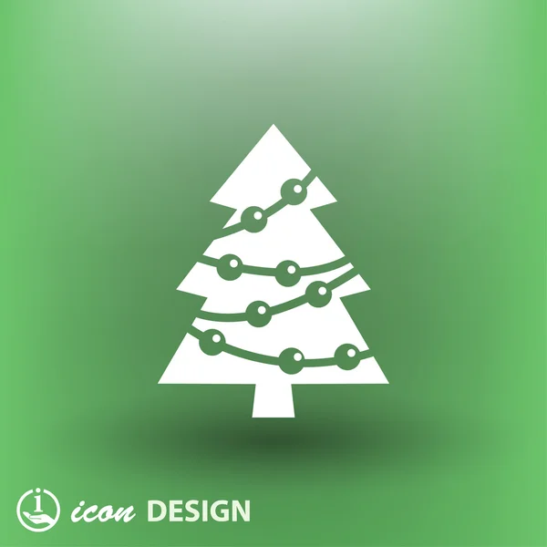 Pictograph van kerstboom concept pictogram — Stockvector