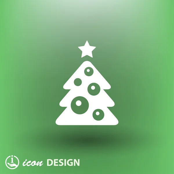 Pictograph of christmas tree concept icon — Stock Vector