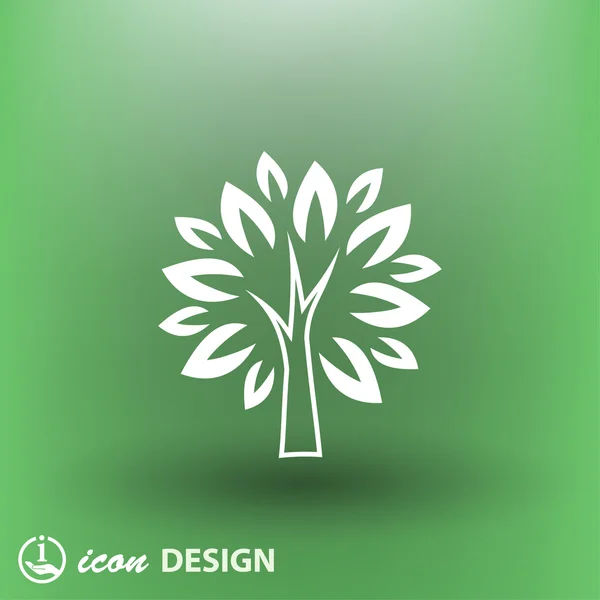 Pictogramme de l'icône de concept d'arbre — Image vectorielle