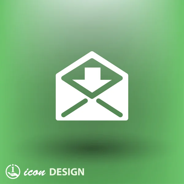 Pictografía del icono del concepto de correo — Vector de stock