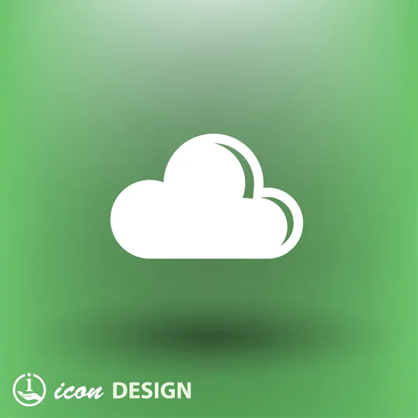 Bouton Icône Cloud — Image vectorielle