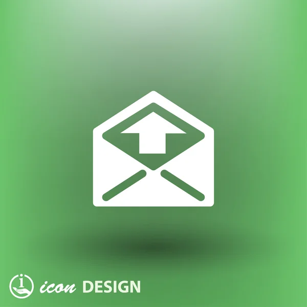 Pittogramma dell'icona del concetto di posta — Vettoriale Stock