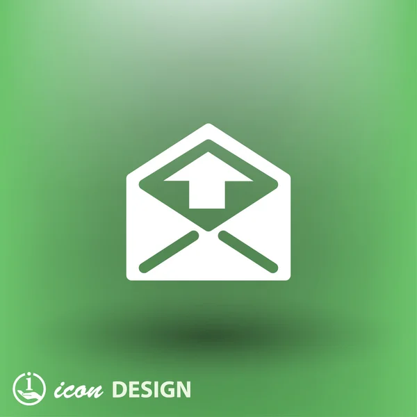 Pictogramme de l'icône concept mail — Image vectorielle