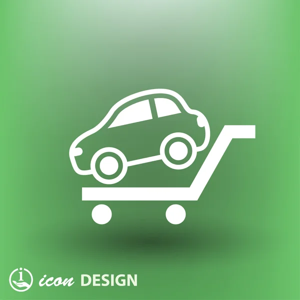 Pictograph van auto in concept handpictogram — Stockvector