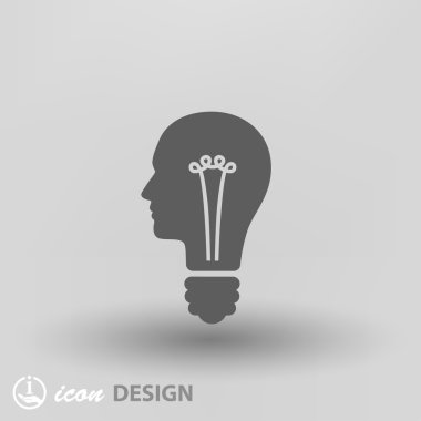 Ekibimizi ampul ve kafa kavramı simgesinin