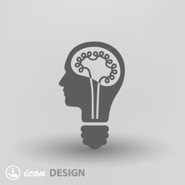 Ekibimizi ampul ve kafa kavramı simgesinin