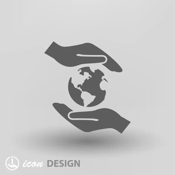 Pictograph of globe concept icon — Stock Vector