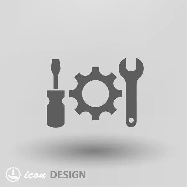 Pictografía del icono del concepto de engranaje — Vector de stock