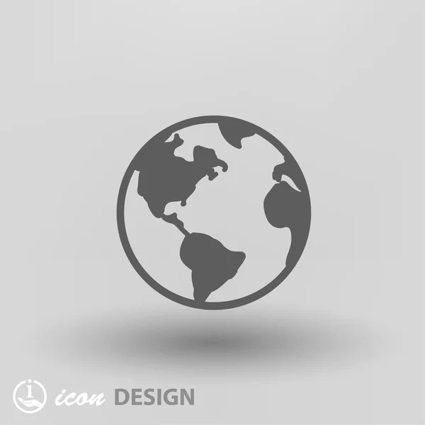 Pictogramme de l'icône concept globe — Image vectorielle
