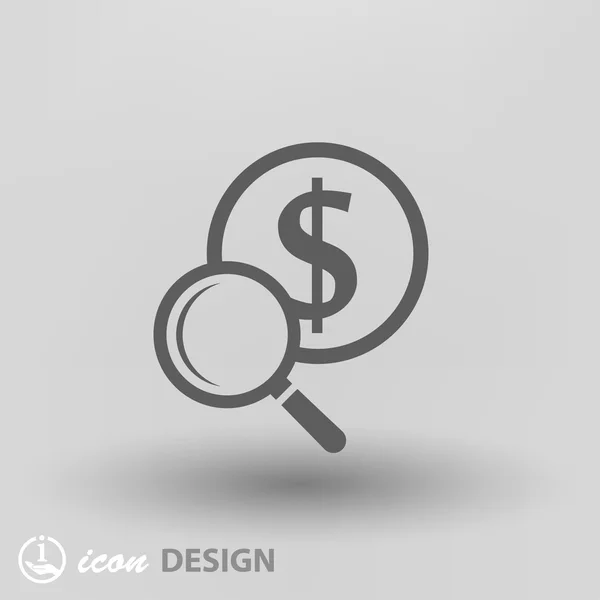 Pictografía del icono del concepto de dinero — Vector de stock